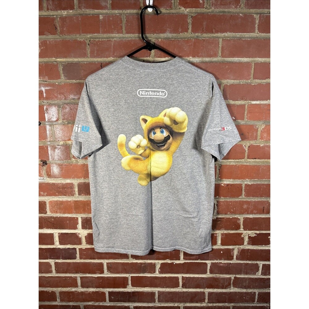 Nintendo Super Mario 3D World Wii U 3DS Launch Promo Shirt Adult Medium